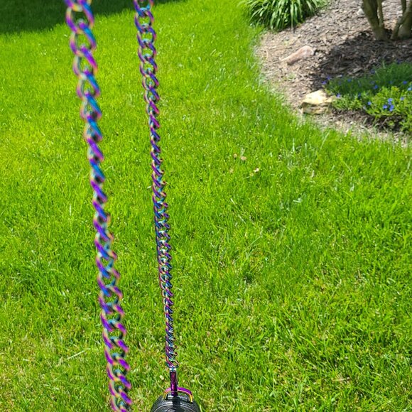 Rebecca Minkoff Iridescent Holograph Love Black /Oil Slick Leather Bag and Dust - Picture 14 of 15